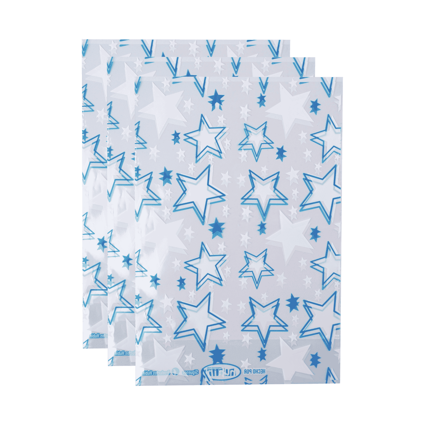 BOLSA ESTRELLAS METÁLICA AZUL